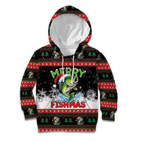 Fishing Christmas Merry Fishmas Kid Hoodie We Wish You A Merry Fishmas - Wonder Print Shop