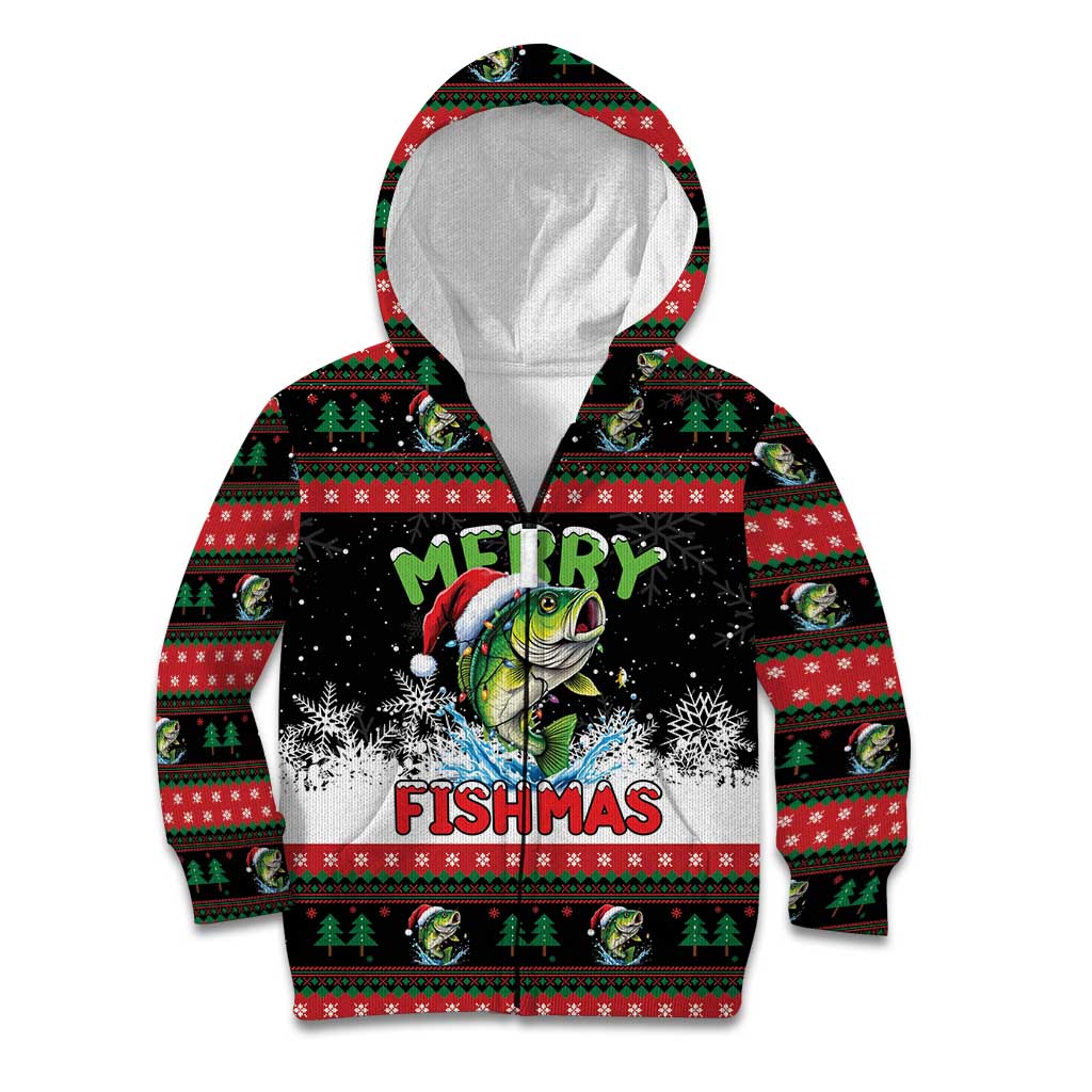 Fishing Christmas Merry Fishmas Kid Hoodie We Wish You A Merry Fishmas - Wonder Print Shop