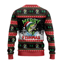 Fishing Christmas Merry Fishmas Ugly Christmas Sweater We Wish You A Merry Fishmas - Wonder Print Shop