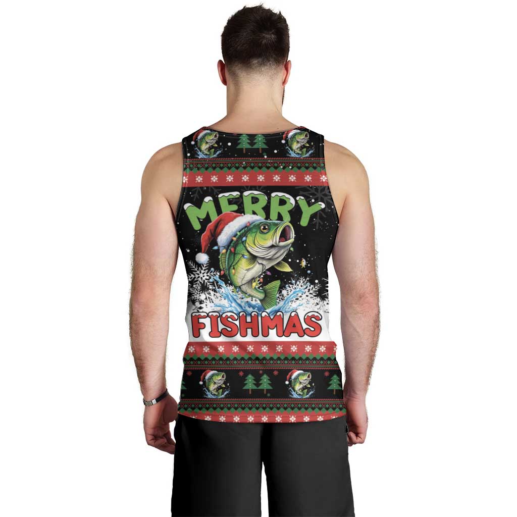 Fishing Christmas Merry Fishmas Men Tank Top We Wish You A Merry Fishmas - Wonder Print Shop