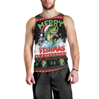 Fishing Christmas Merry Fishmas Men Tank Top We Wish You A Merry Fishmas - Wonder Print Shop