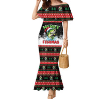 Fishing Christmas Merry Fishmas Mermaid Dress We Wish You A Merry Fishmas - Wonder Print Shop