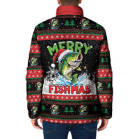 Fishing Christmas Merry Fishmas Padded Jacket We Wish You A Merry Fishmas - Wonder Print Shop