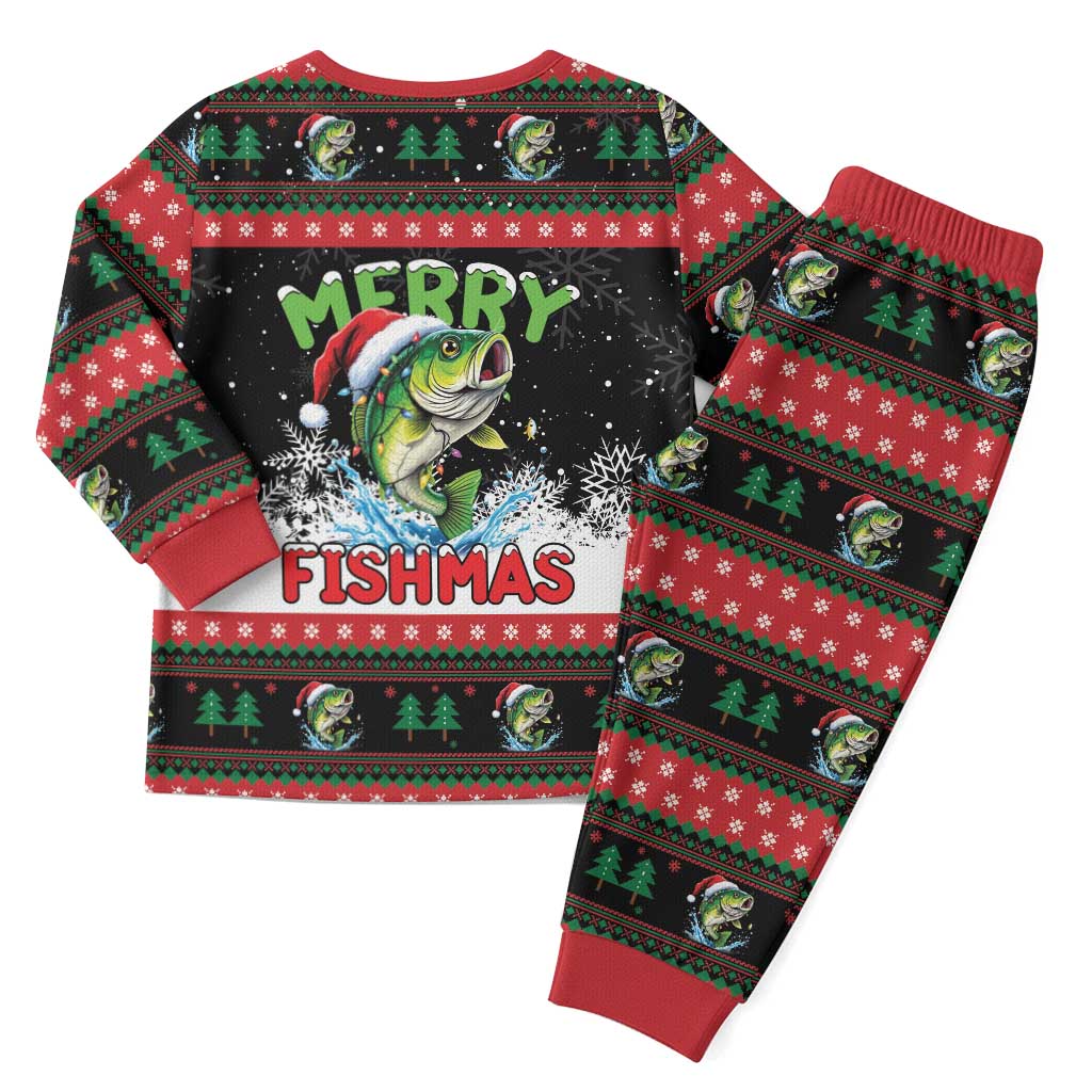Fishing Christmas Merry Fishmas Christmas Pajama Set We Wish You A Merry Fishmas - Wonder Print Shop