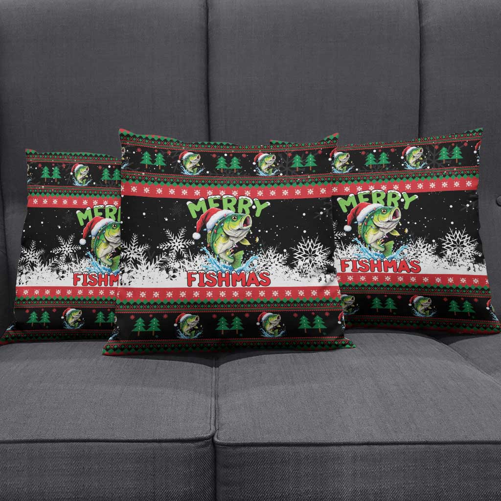 Fishing Christmas Merry Fishmas Pillow Cover We Wish You A Merry Fishmas - Wonder Print Shop