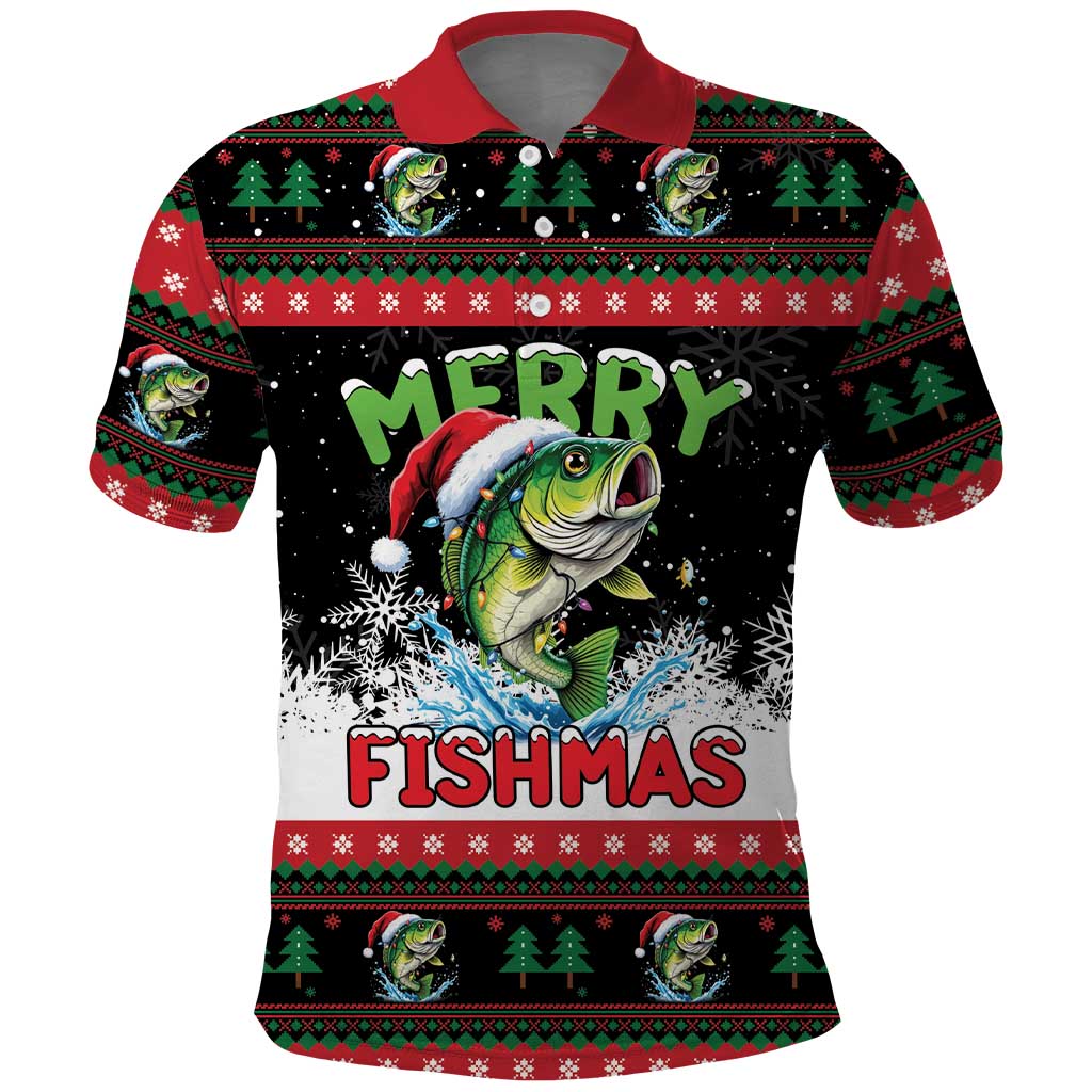 Fishing Christmas Merry Fishmas Polo Shirt We Wish You A Merry Fishmas - Wonder Print Shop