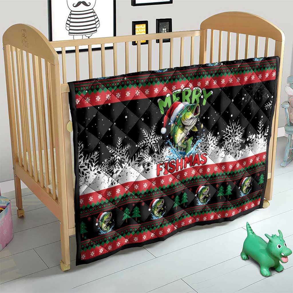 Fishing Christmas Merry Fishmas Quilt We Wish You A Merry Fishmas - Wonder Print Shop