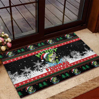 Fishing Christmas Merry Fishmas Rubber Doormat We Wish You A Merry Fishmas - Wonder Print Shop