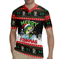Fishing Christmas Merry Fishmas Rugby Jersey We Wish You A Merry Fishmas - Wonder Print Shop