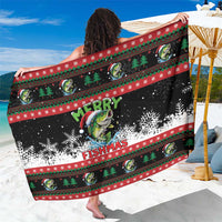 Fishing Christmas Merry Fishmas Sarong We Wish You A Merry Fishmas - Wonder Print Shop