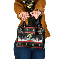 Fishing Christmas Merry Fishmas Shoulder Handbag We Wish You A Merry Fishmas - Wonder Print Shop
