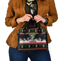 Fishing Christmas Merry Fishmas Shoulder Handbag We Wish You A Merry Fishmas - Wonder Print Shop