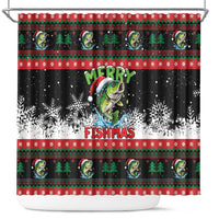 Fishing Christmas Merry Fishmas Shower Curtain We Wish You A Merry Fishmas - Wonder Print Shop