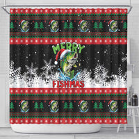 Fishing Christmas Merry Fishmas Shower Curtain We Wish You A Merry Fishmas - Wonder Print Shop