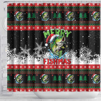 Fishing Christmas Merry Fishmas Shower Curtain We Wish You A Merry Fishmas - Wonder Print Shop