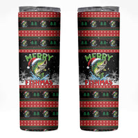 Fishing Christmas Merry Fishmas Skinny Tumbler We Wish You A Merry Fishmas - Wonder Print Shop