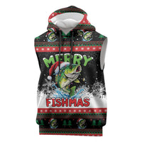 Fishing Christmas Merry Fishmas Sleeveless Hoodie We Wish You A Merry Fishmas - Wonder Print Shop