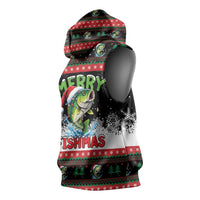Fishing Christmas Merry Fishmas Sleeveless Hoodie We Wish You A Merry Fishmas - Wonder Print Shop