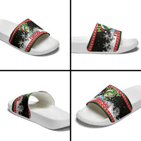 Fishing Christmas Merry Fishmas Slide Sandals We Wish You A Merry Fishmas - Wonder Print Shop
