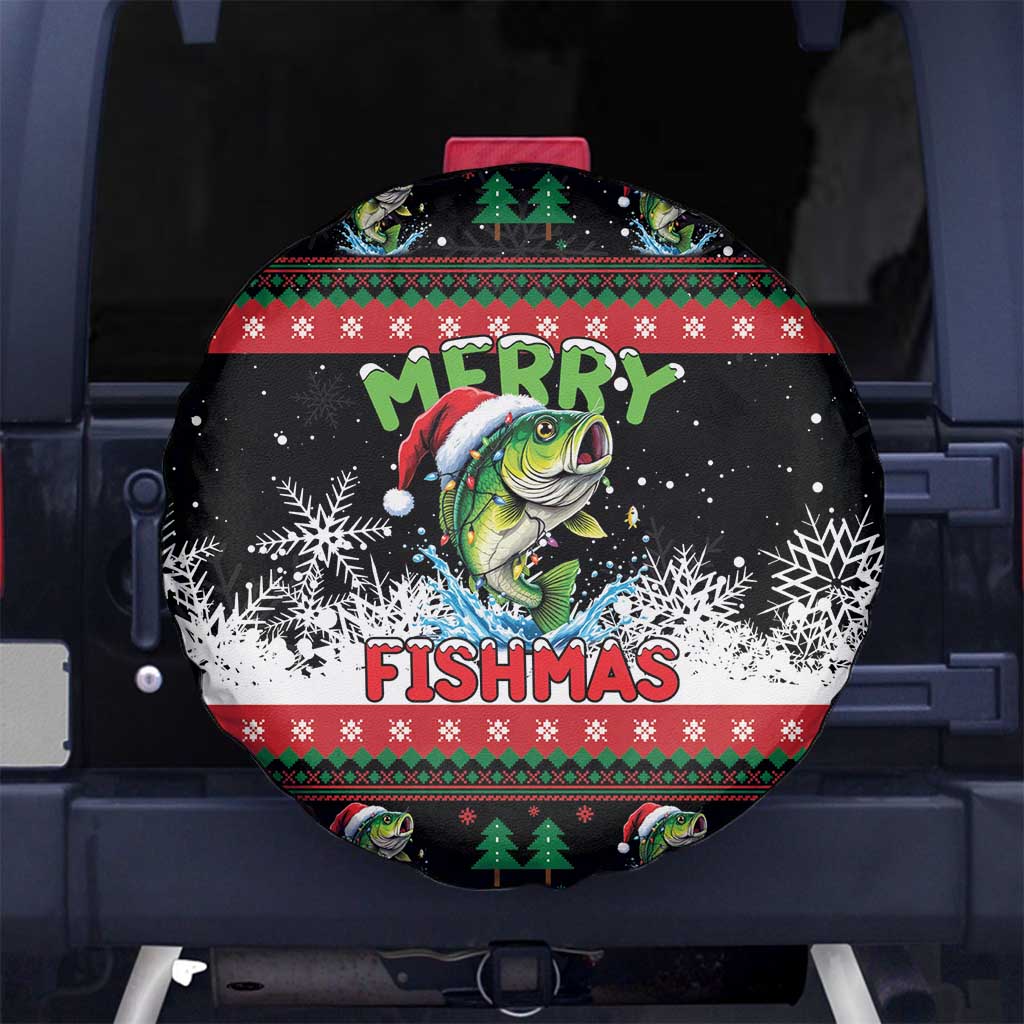 Fishing Christmas Merry Fishmas Spare Tire Cover We Wish You A Merry Fishmas - Wonder Print Shop