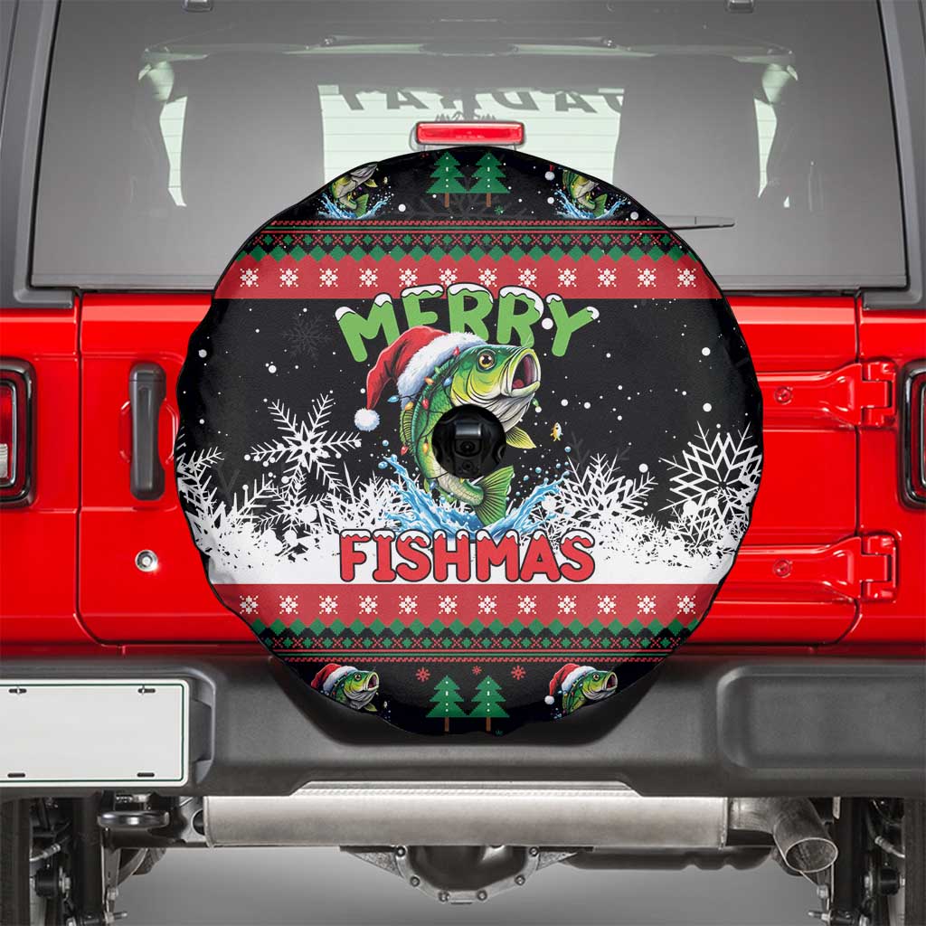Fishing Christmas Merry Fishmas Spare Tire Cover We Wish You A Merry Fishmas - Wonder Print Shop