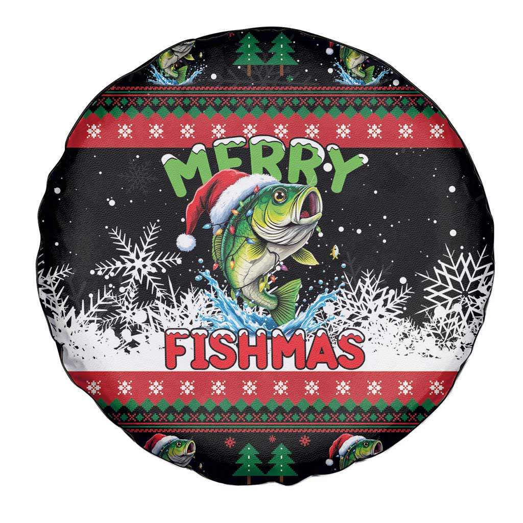Fishing Christmas Merry Fishmas Spare Tire Cover We Wish You A Merry Fishmas - Wonder Print Shop