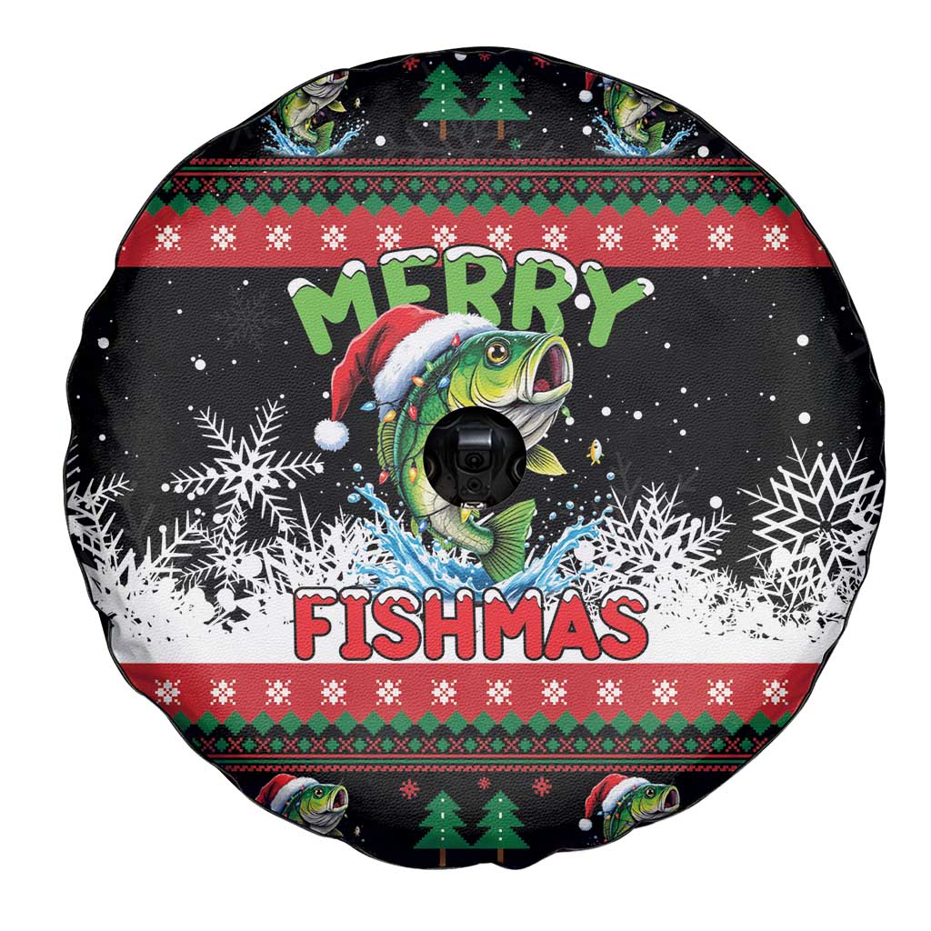 Fishing Christmas Merry Fishmas Spare Tire Cover We Wish You A Merry Fishmas - Wonder Print Shop
