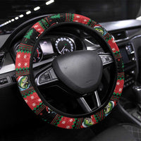 Fishing Christmas Merry Fishmas Steering Wheel Cover We Wish You A Merry Fishmas - Wonder Print Shop