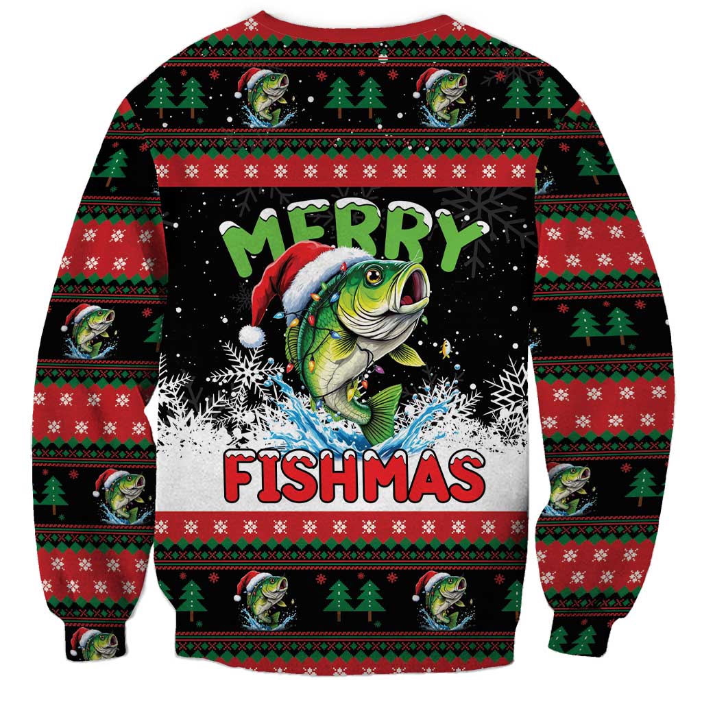 Fishing Christmas Merry Fishmas Sweatshirt We Wish You A Merry Fishmas - Wonder Print Shop