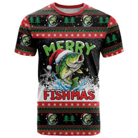 Fishing Christmas Merry Fishmas T Shirt We Wish You A Merry Fishmas - Wonder Print Shop