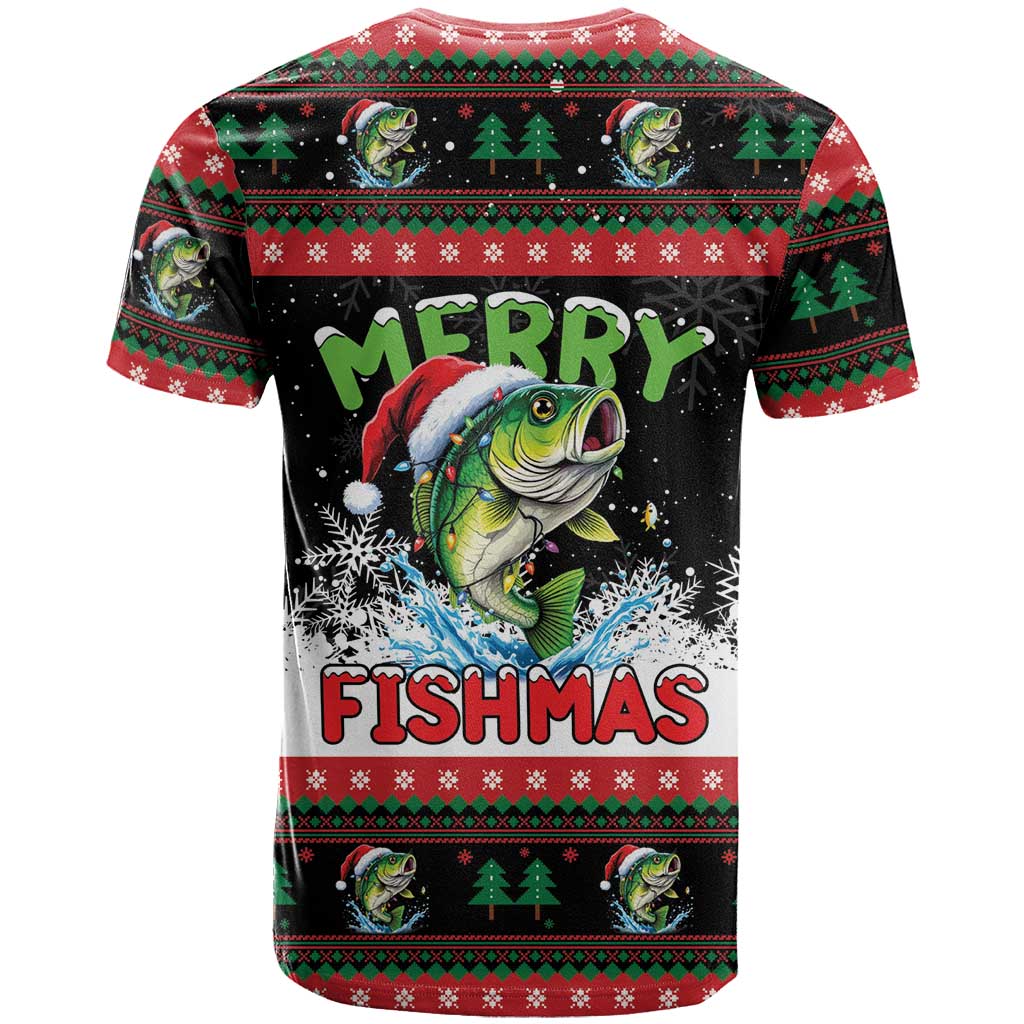 Fishing Christmas Merry Fishmas T Shirt We Wish You A Merry Fishmas - Wonder Print Shop