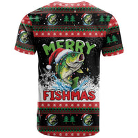 Fishing Christmas Merry Fishmas T Shirt We Wish You A Merry Fishmas - Wonder Print Shop