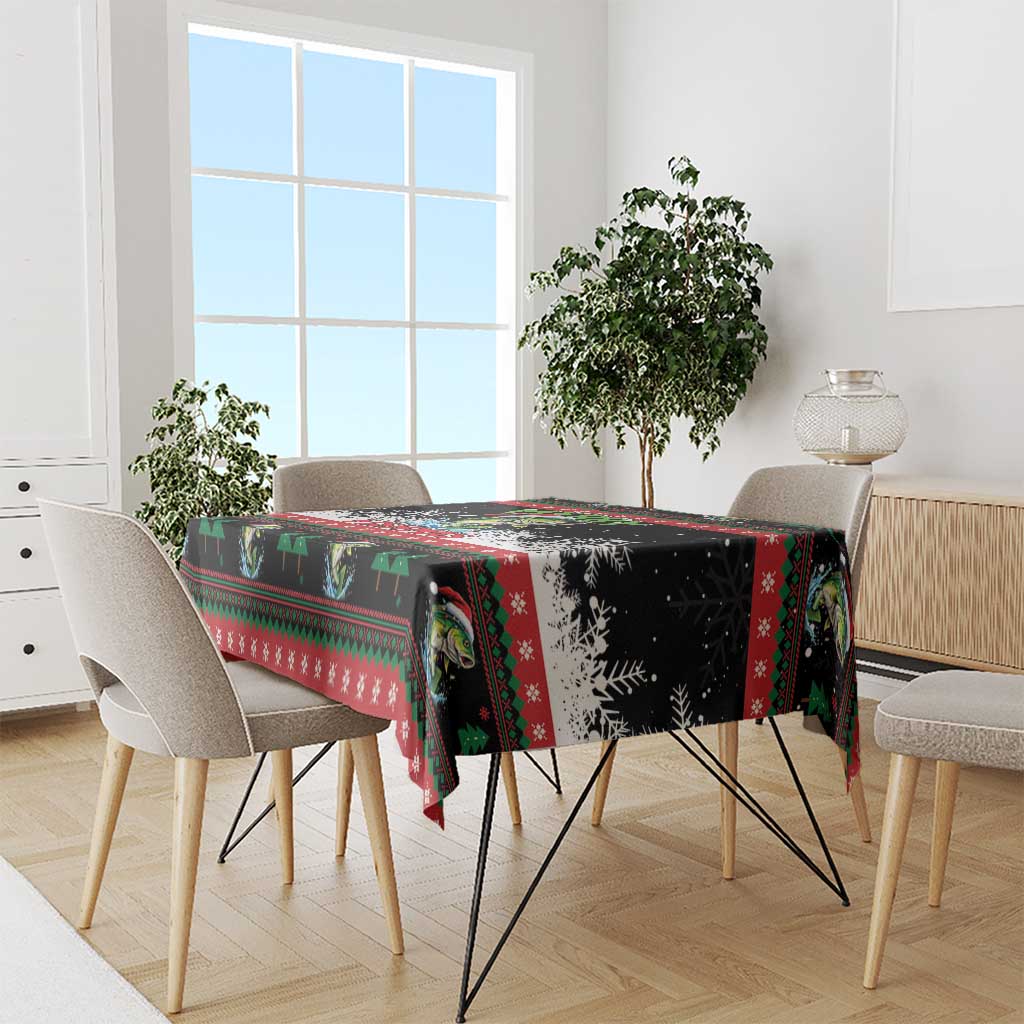 Fishing Christmas Merry Fishmas Tablecloth We Wish You A Merry Fishmas - Wonder Print Shop