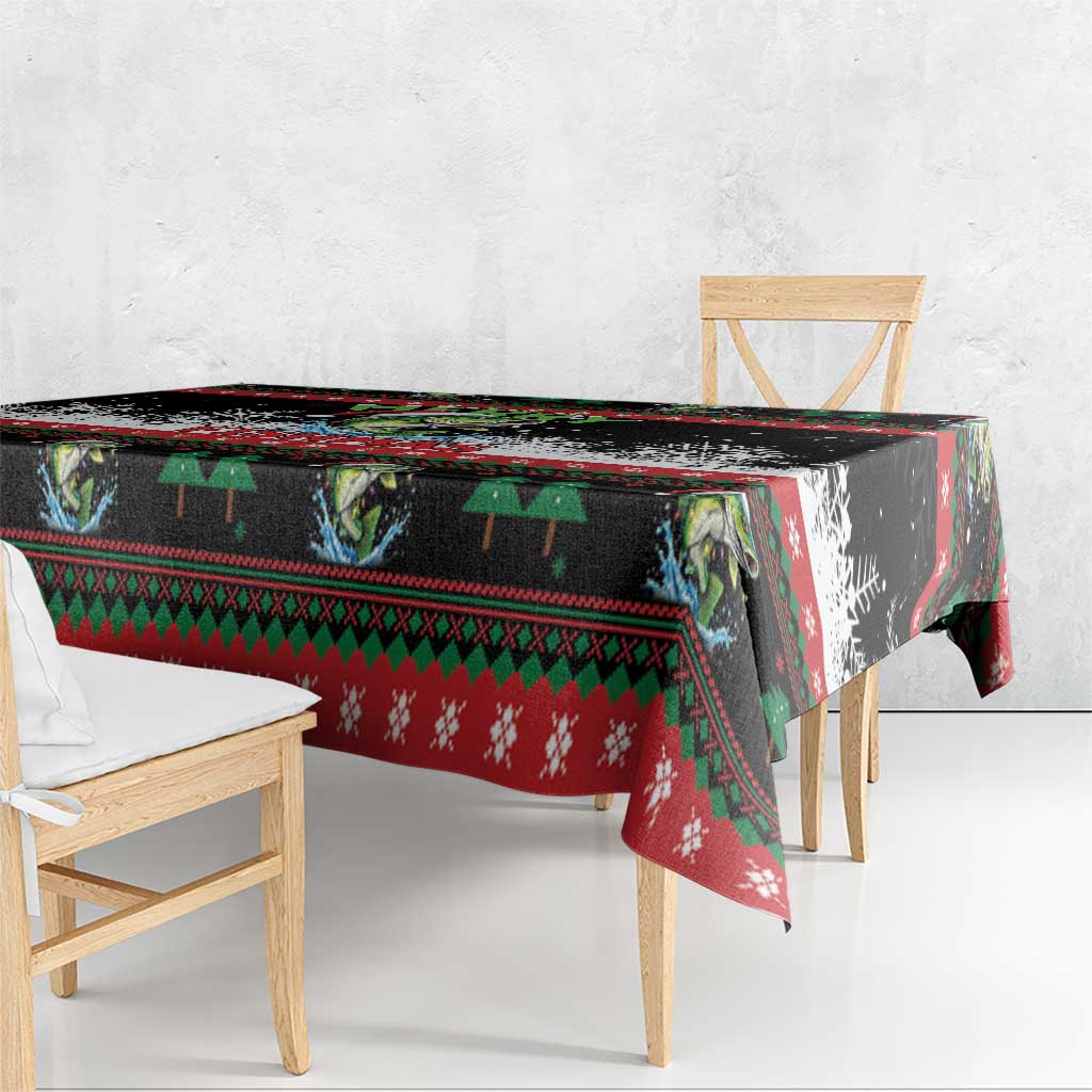 Fishing Christmas Merry Fishmas Tablecloth We Wish You A Merry Fishmas - Wonder Print Shop