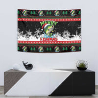 Fishing Christmas Merry Fishmas Tapestry We Wish You A Merry Fishmas - Wonder Print Shop