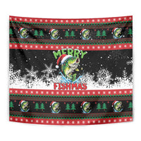 Fishing Christmas Merry Fishmas Tapestry We Wish You A Merry Fishmas - Wonder Print Shop