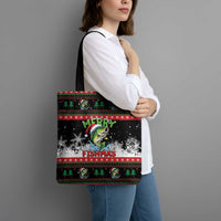 Fishing Christmas Merry Fishmas Tote Bag We Wish You A Merry Fishmas - Wonder Print Shop