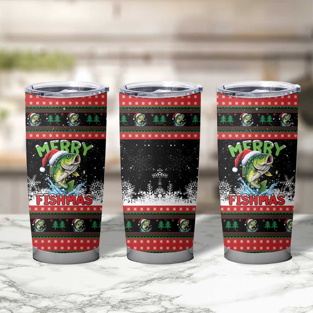 Fishing Christmas Merry Fishmas Tumbler Cup We Wish You A Merry Fishmas - Wonder Print Shop