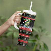 Fishing Christmas Merry Fishmas Tumbler With Handle We Wish You A Merry Fishmas - Wonder Print Shop