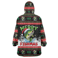 Fishing Christmas Merry Fishmas Wearable Blanket Hoodie We Wish You A Merry Fishmas - Wonder Print Shop