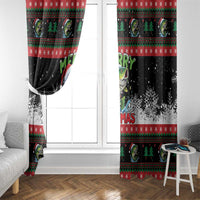Fishing Christmas Merry Fishmas Window Curtain We Wish You A Merry Fishmas - Wonder Print Shop