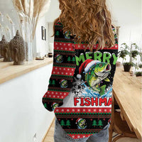 Fishing Christmas Merry Fishmas Women Casual Shirt We Wish You A Merry Fishmas - Wonder Print Shop