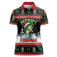 Fishing Christmas Merry Fishmas Women Polo Shirt We Wish You A Merry Fishmas - Wonder Print Shop