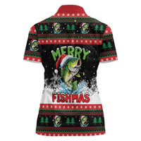 Fishing Christmas Merry Fishmas Women Polo Shirt We Wish You A Merry Fishmas - Wonder Print Shop