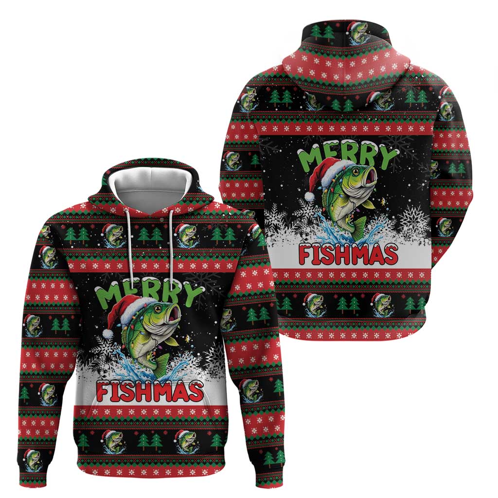 Fishing Christmas Merry Fishmas Zip Hoodie We Wish You A Merry Fishmas - Wonder Print Shop