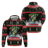 Fishing Christmas Merry Fishmas Zip Hoodie We Wish You A Merry Fishmas - Wonder Print Shop