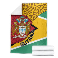 Guyana Republic Day Blanket Coat Of Arms Leopard Pattern