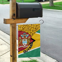 Guyana Republic Day Garden Flag Coat Of Arms Leopard Pattern - Wonder Print Shop