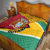 Guyana Republic Day Quilt Coat Of Arms Leopard Pattern - Wonder Print Shop