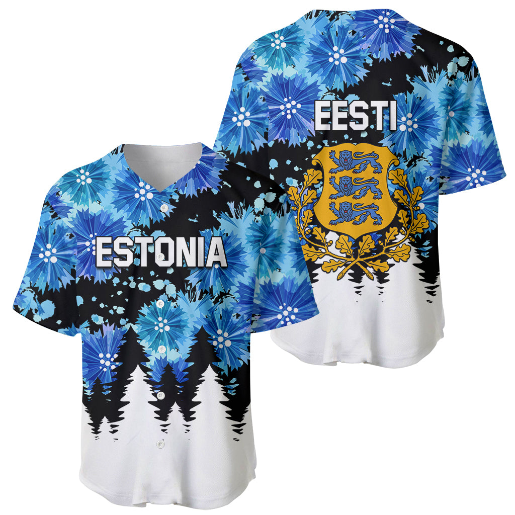 Estonia Independence Day Baseball Jersey Cornflower Unique Style - Wonder Print Shop